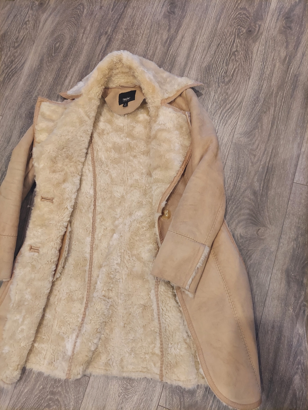 Women's Shearling Lined Tan Coat